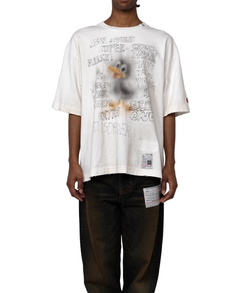 Maison MIHARAYASUHIRO/メゾン ミハラヤスヒロ/Distressed Tee white 44