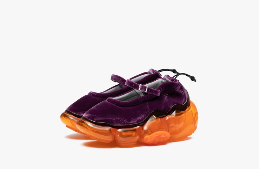 grounds/MOOPIE PUMPS/PURPLE VELVET / ORANGE orange 38