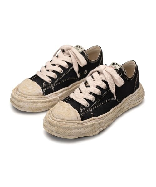 Maison MIHARA YASUHIRO/"PETERSON23" OG Sole Garment Dyed Canvas Low-top Sneaker black 36