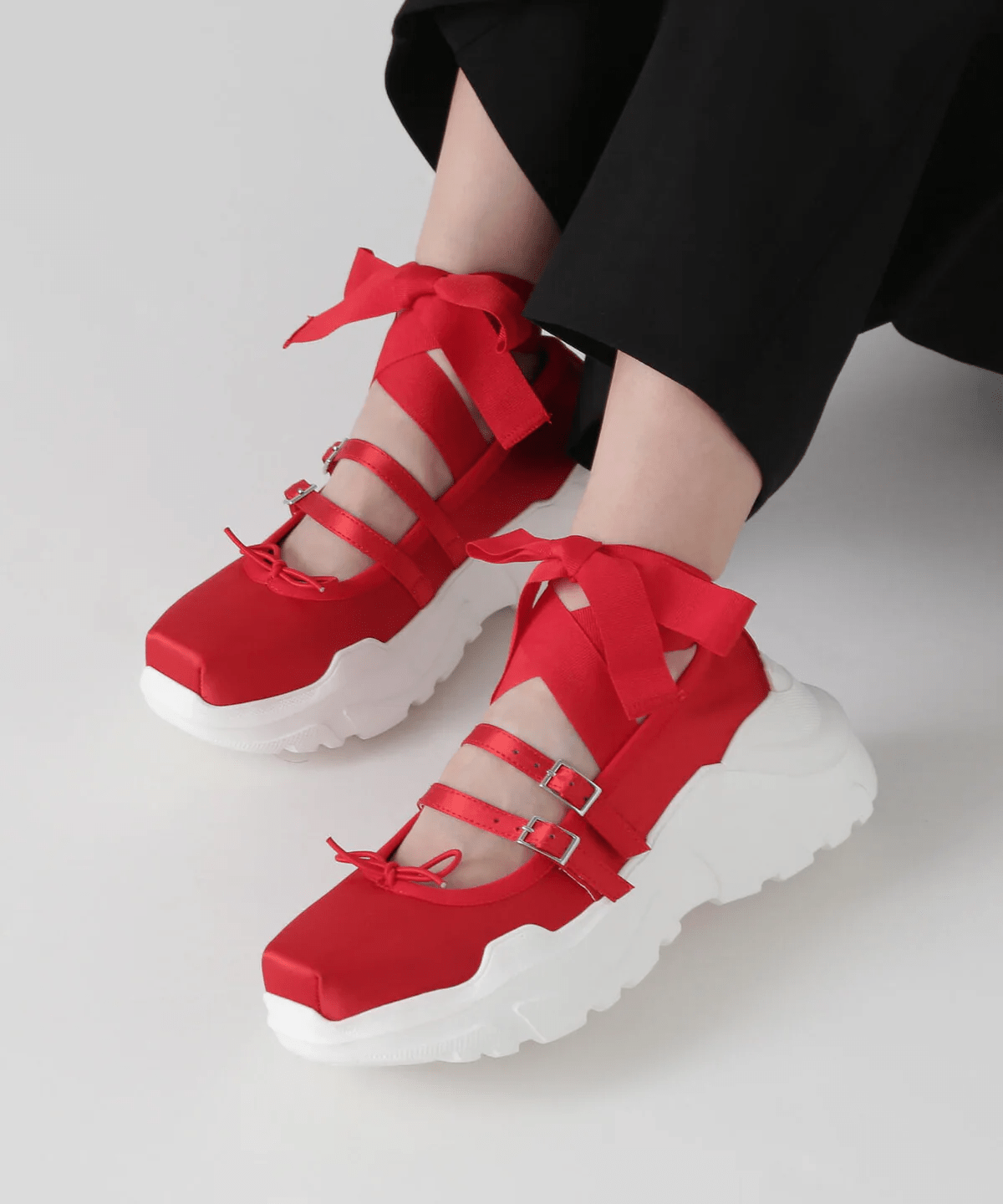 AKIKOAOKI/アキコアオキ/別注Giselle - Satin red 35