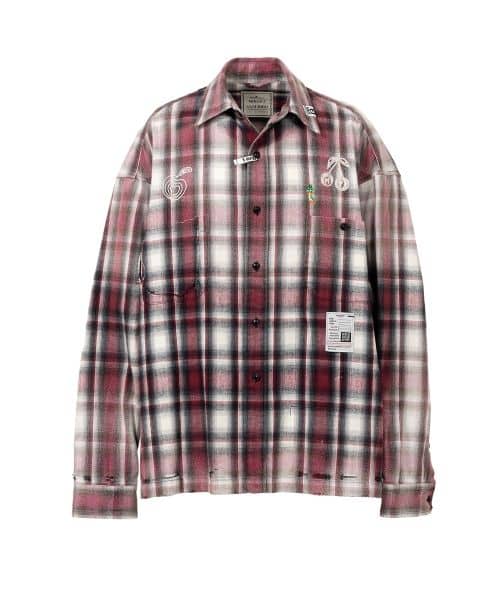 Maison MIHARA YASUHIRO/Vintage Like Check Shirt red 44