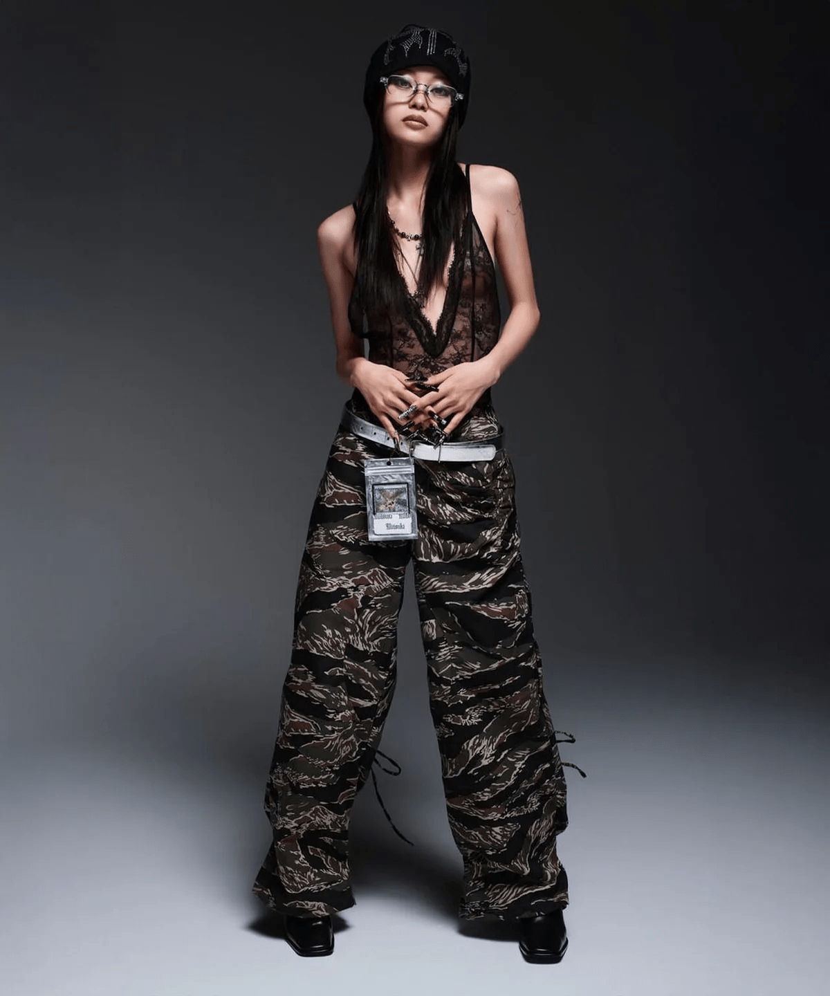 MITSUKI/ミツキ/WAIST V MILITARY PANTS CAMO  S