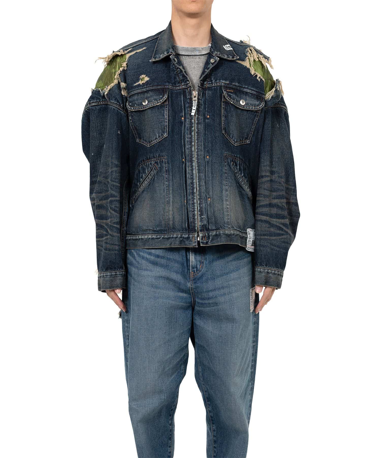 ジャケット・アウター AMERI VEST LAYERED DENIM JACKET ameri VEST LAYERED DENIM JACKET