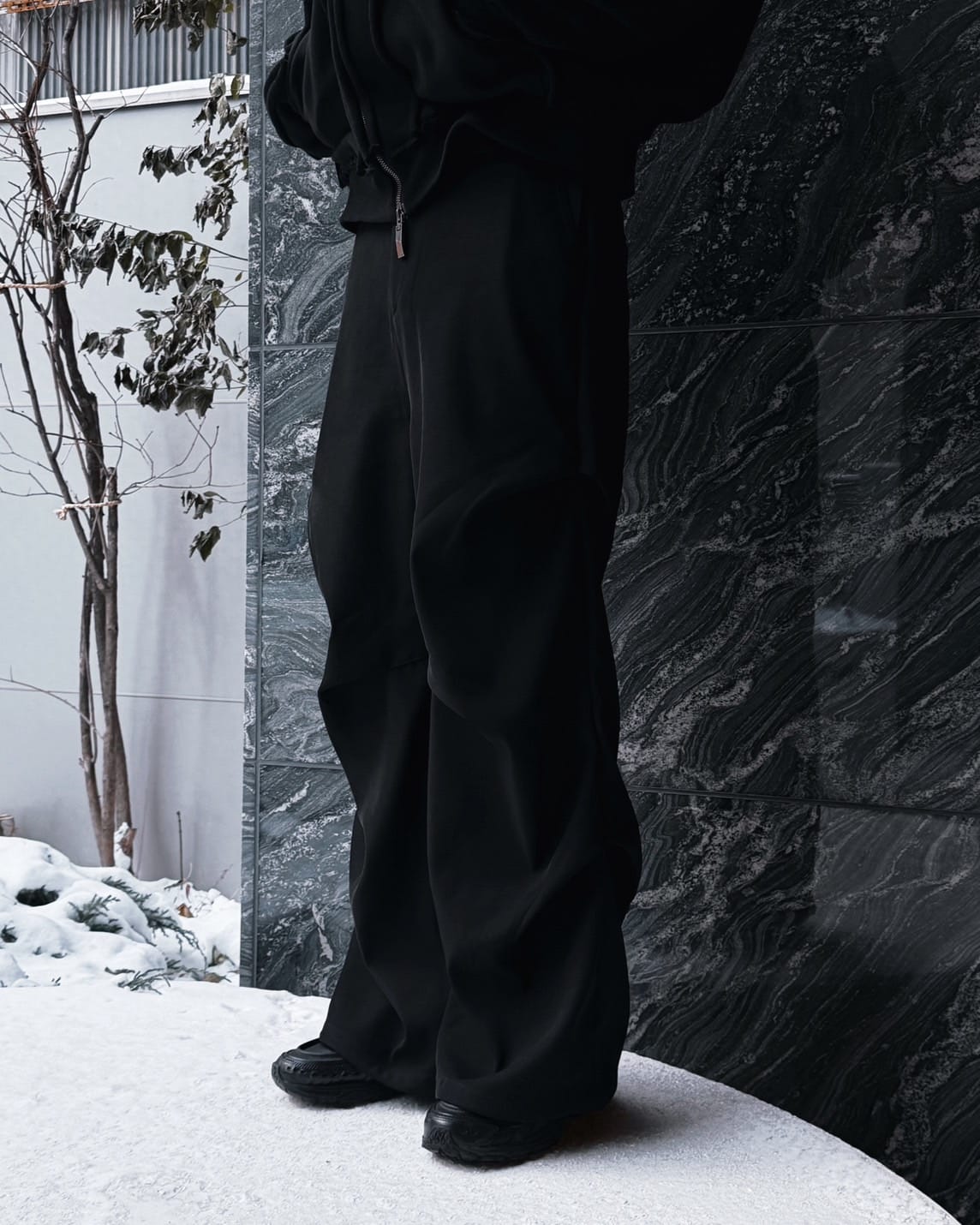 GEN_DAI/ゲンダイ/gather pants black 1