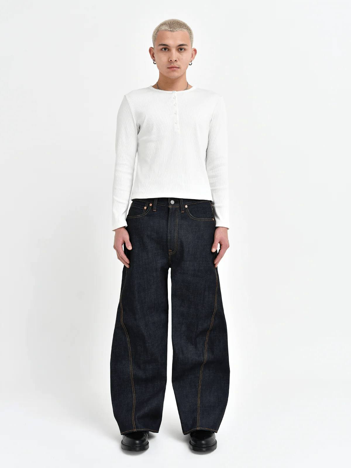 Bante/Japanese 3D Wide-Leg Jeans - Indigo indigo 4