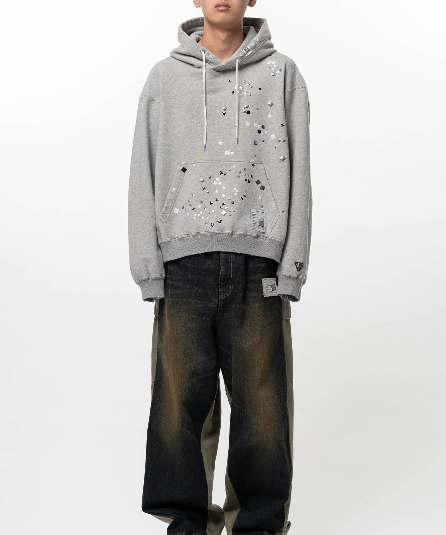 Maison MIHARA YASUHIRO/Embellished Hoodie gray 48