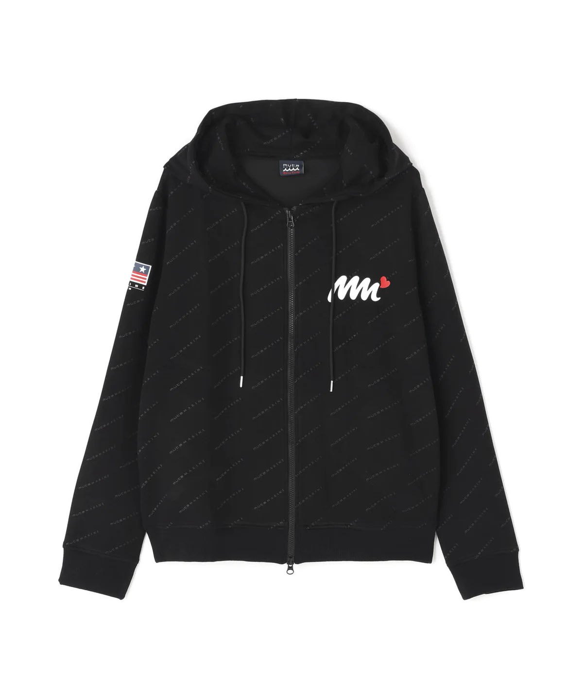 muta MARINE/ムータマリン/SET-UP ZIP HOODIE black S