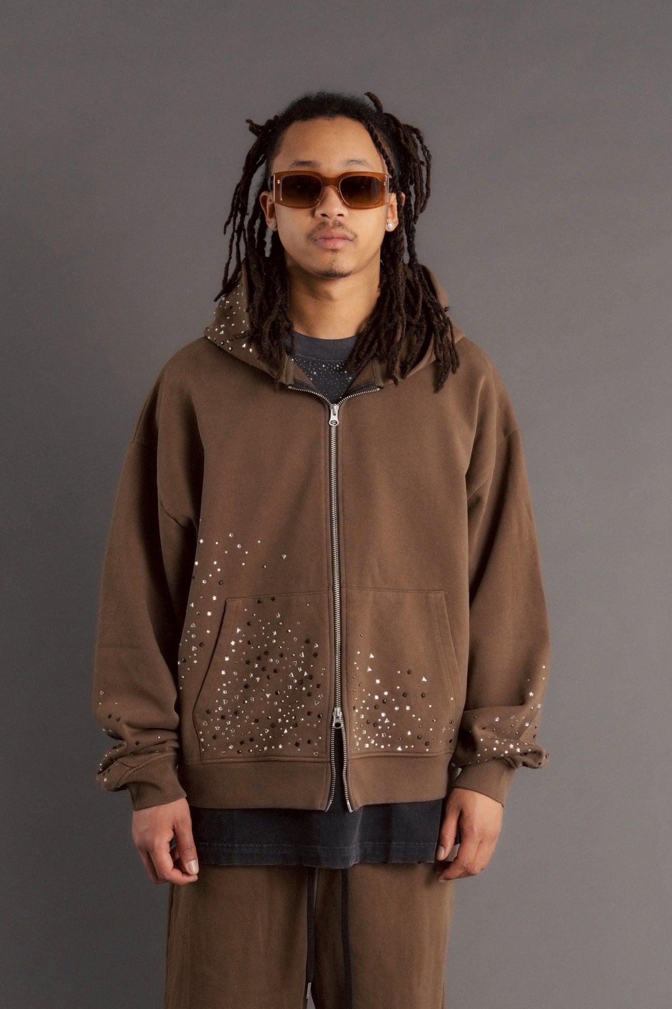 FR(13)NDS /フレンズ/Stone Sweat Hoodie brown L
