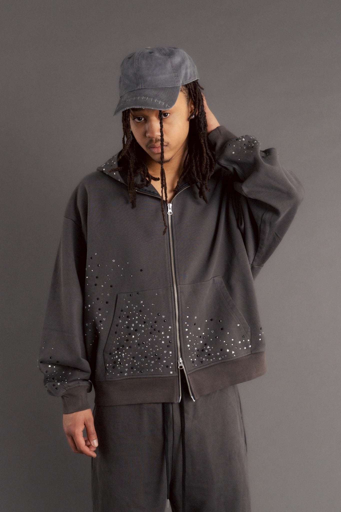 FR(13)NDS /フレンズ/Stone Sweat Hoodie gray L