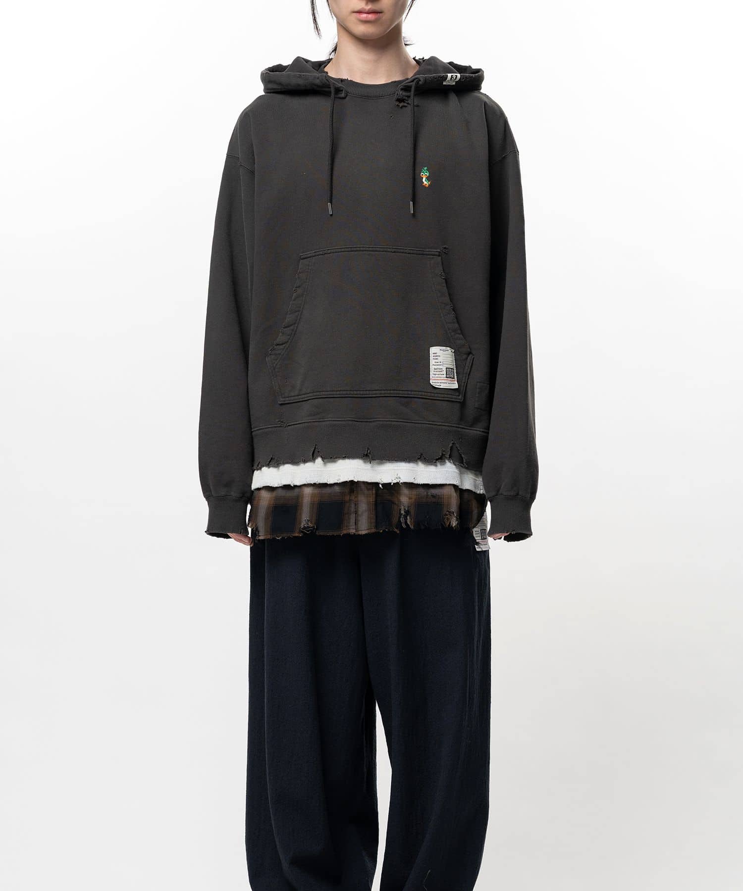 Maison MIHARA YASUHIRO/Triple Layered Hoodie black 44