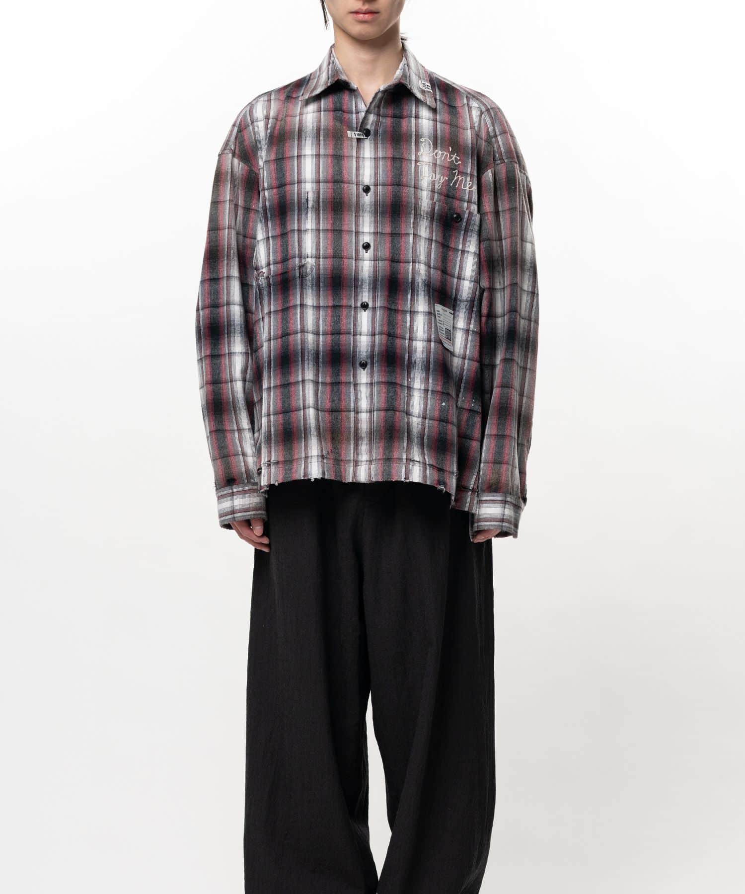 Maison MIHARA YASUHIRO/Vintage Like Check Shirt black 44