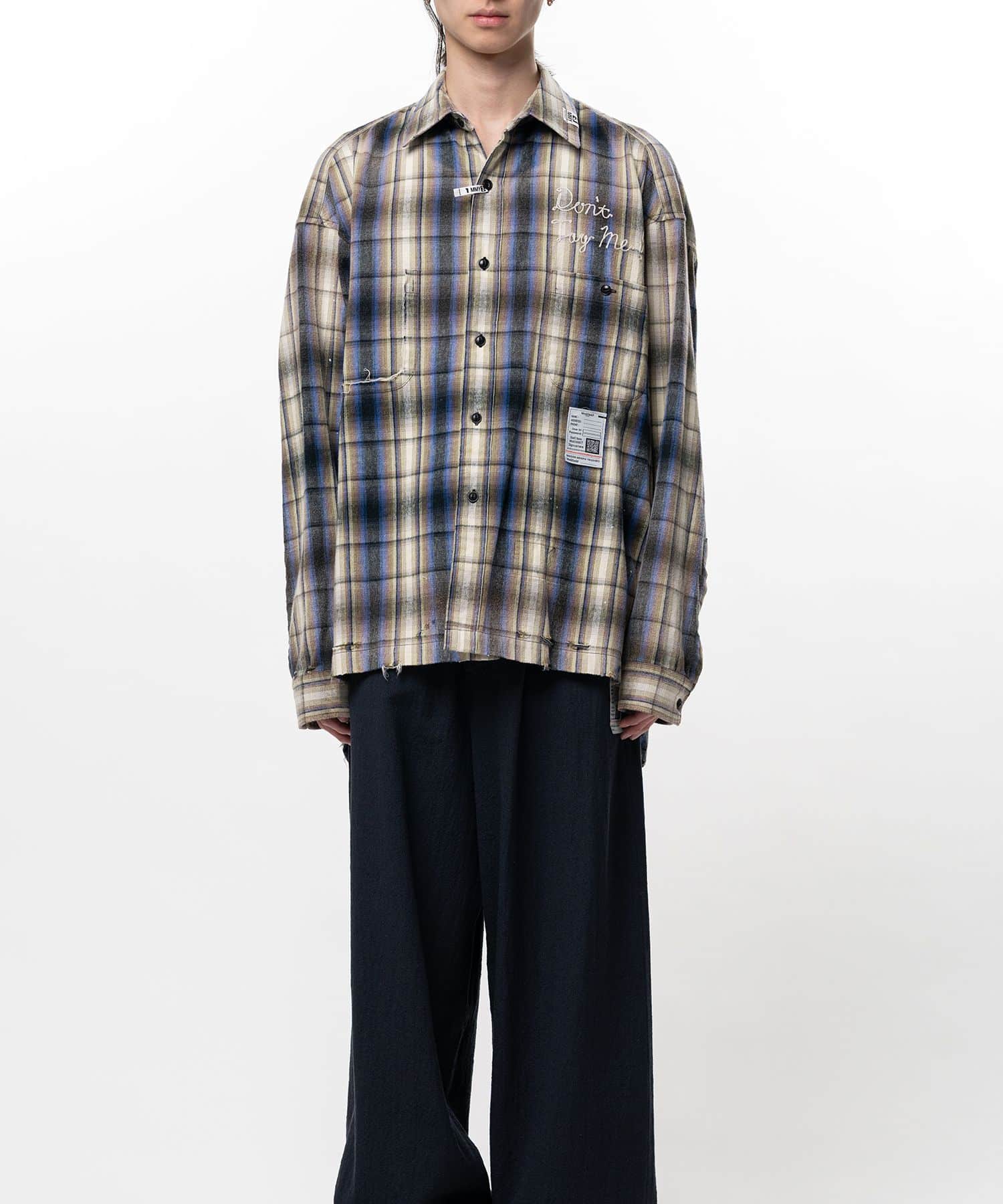 Maison MIHARA YASUHIRO/Vintage Like Check Shirt BEIGE 46