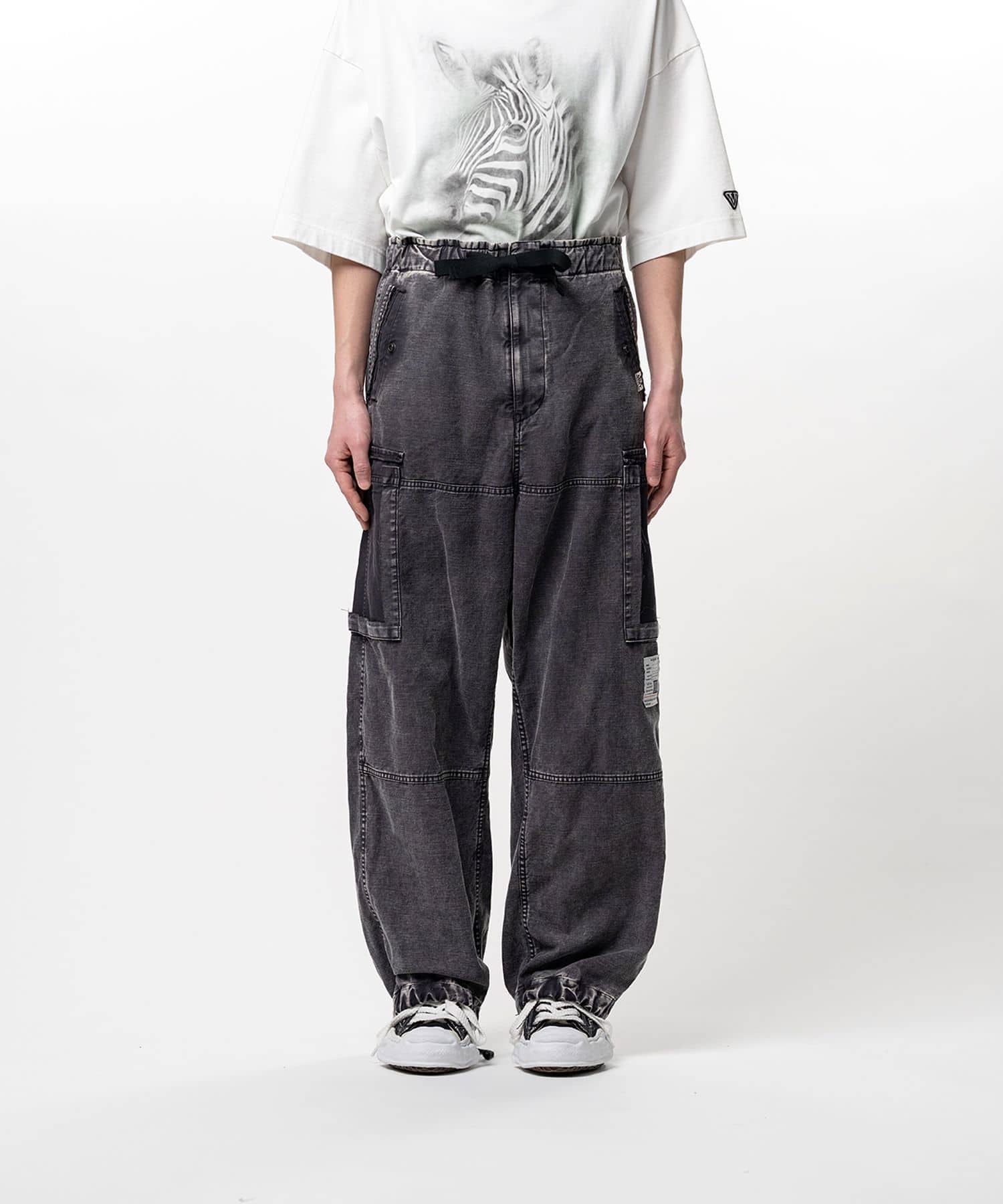 Maison MIHARA YASUHIRO/Cotton Satin Cargo Pants black 44