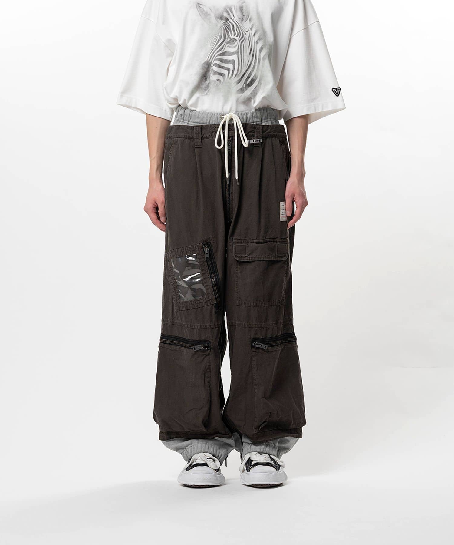 Maison MIHARA YASUHIRO/Sweat Pants Combined Flight Pants brown 46