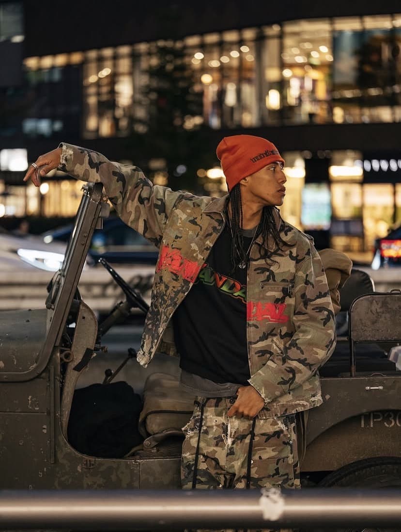 AVIREX×VANDAL 迷彩　BZ khaki XL