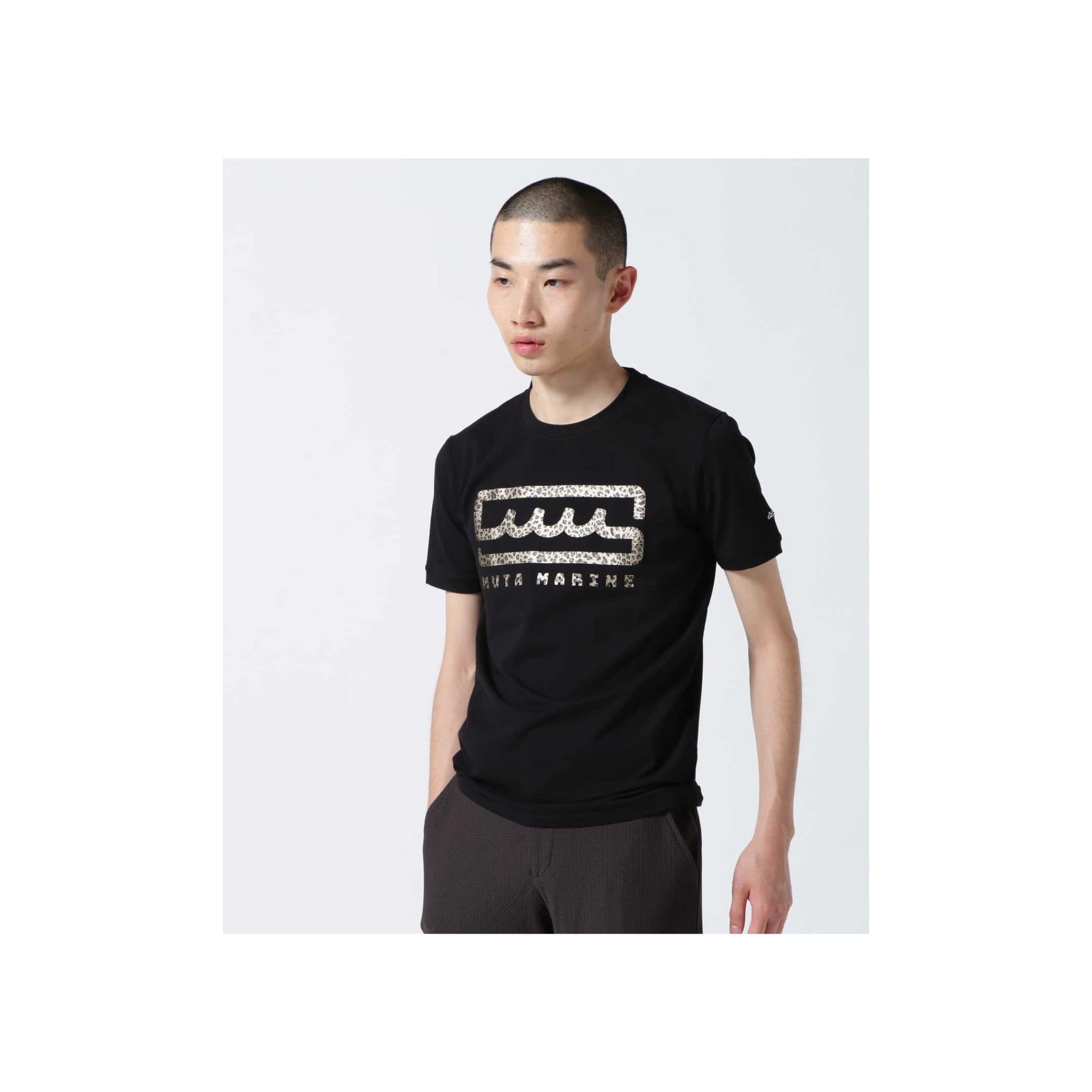 muta MARINE/ムータ マリン/ヒョウ柄プリントTシャツ black 7