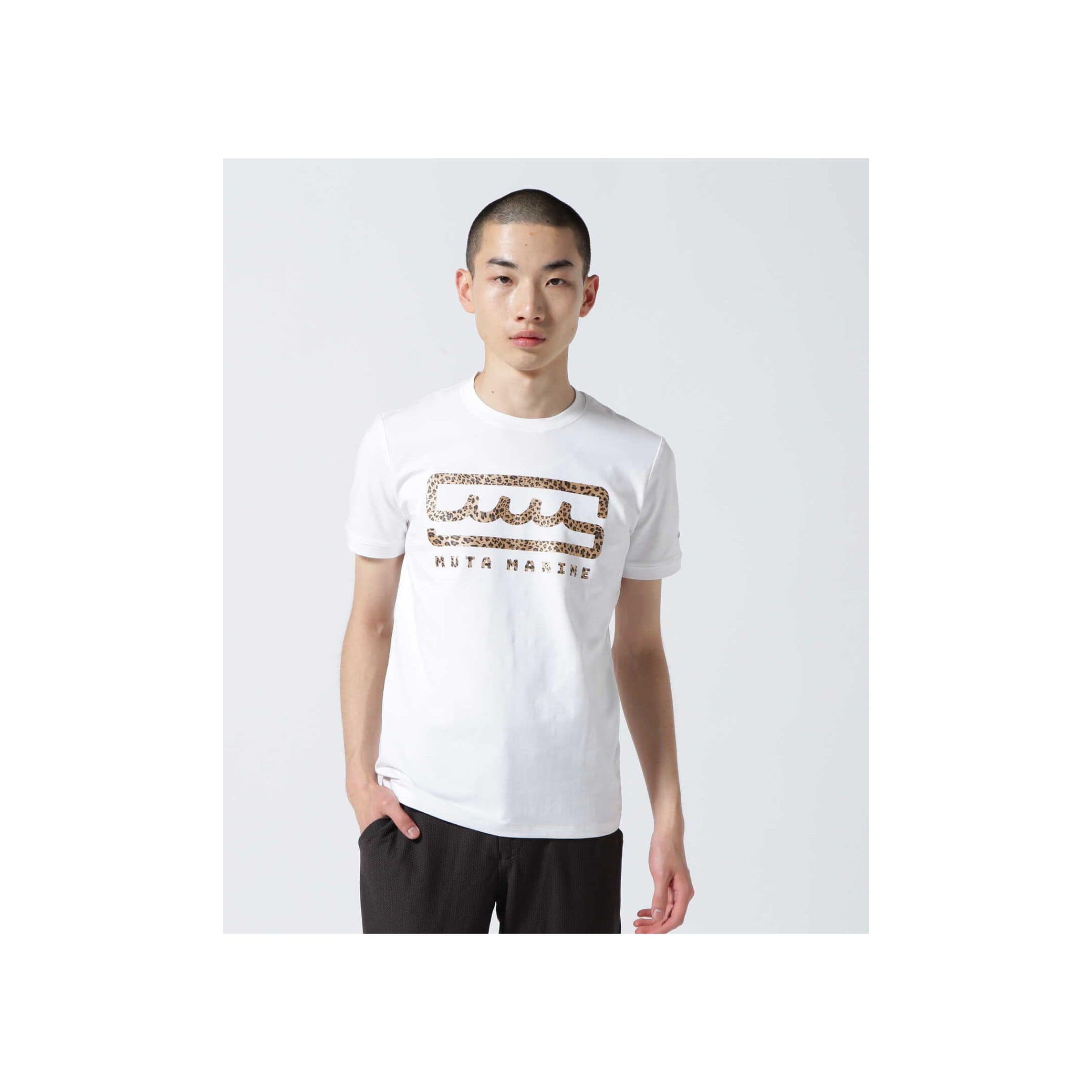 muta MARINE/ムータ マリン/ヒョウ柄プリントTシャツ white 7