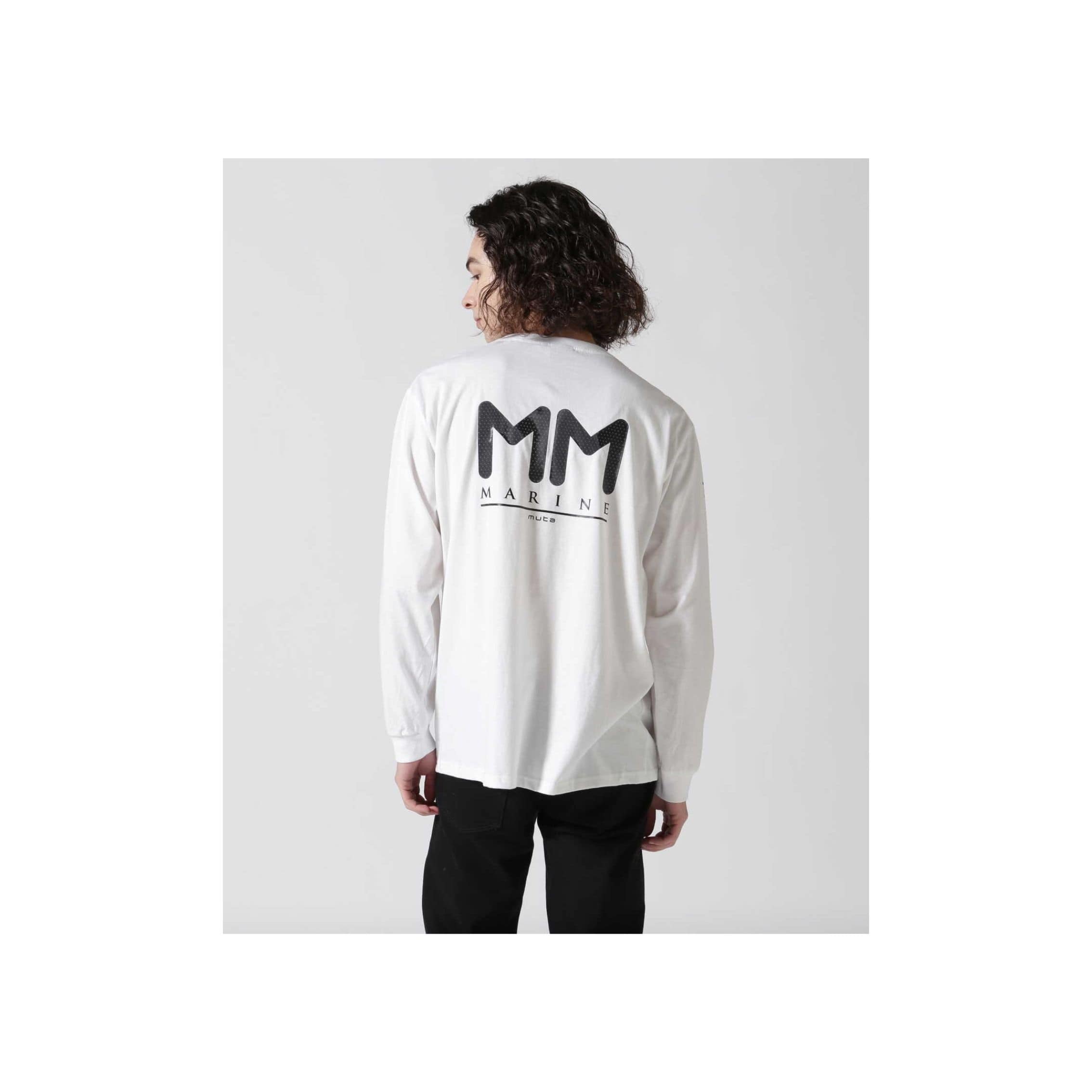 muta MARINE/ムータ マリン/別注3Dバックプリント ロングスリーブTシャツ white 7