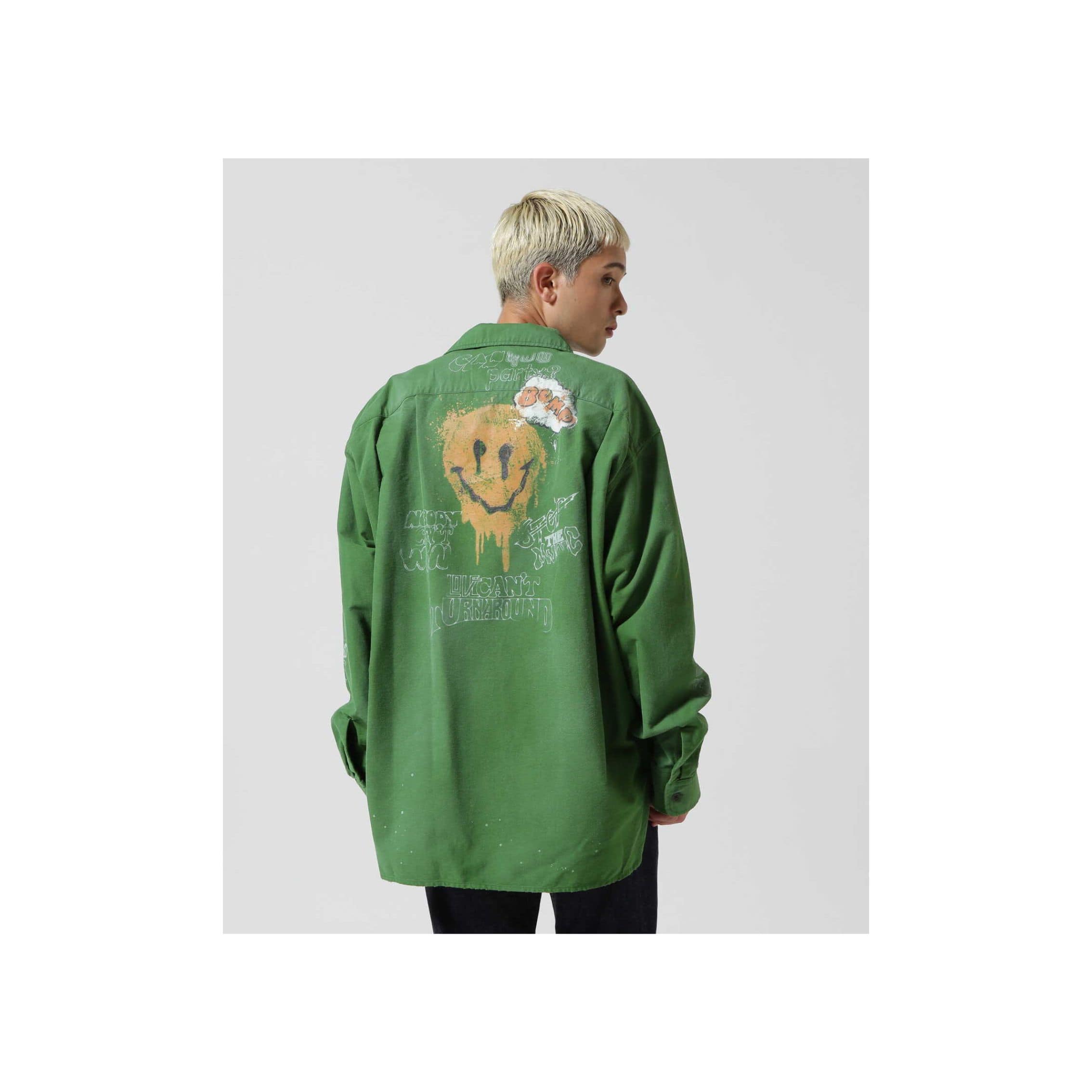 Maison MIHARAYASUHIRO/メゾン ミハラヤスヒロ/Distressed Shirt green 48