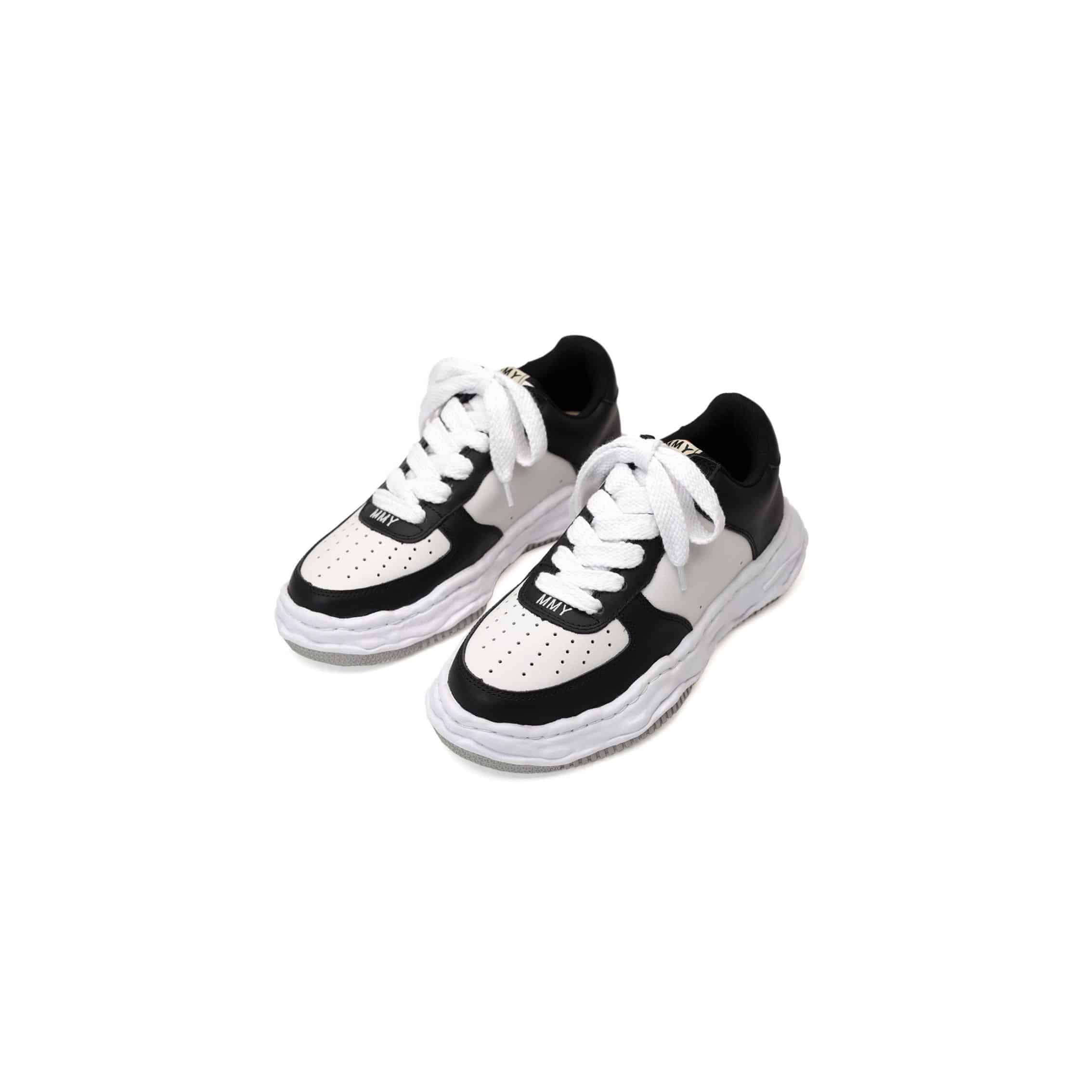 ”WAYNE”OG Sole Leather Low-top Sneaker black 38