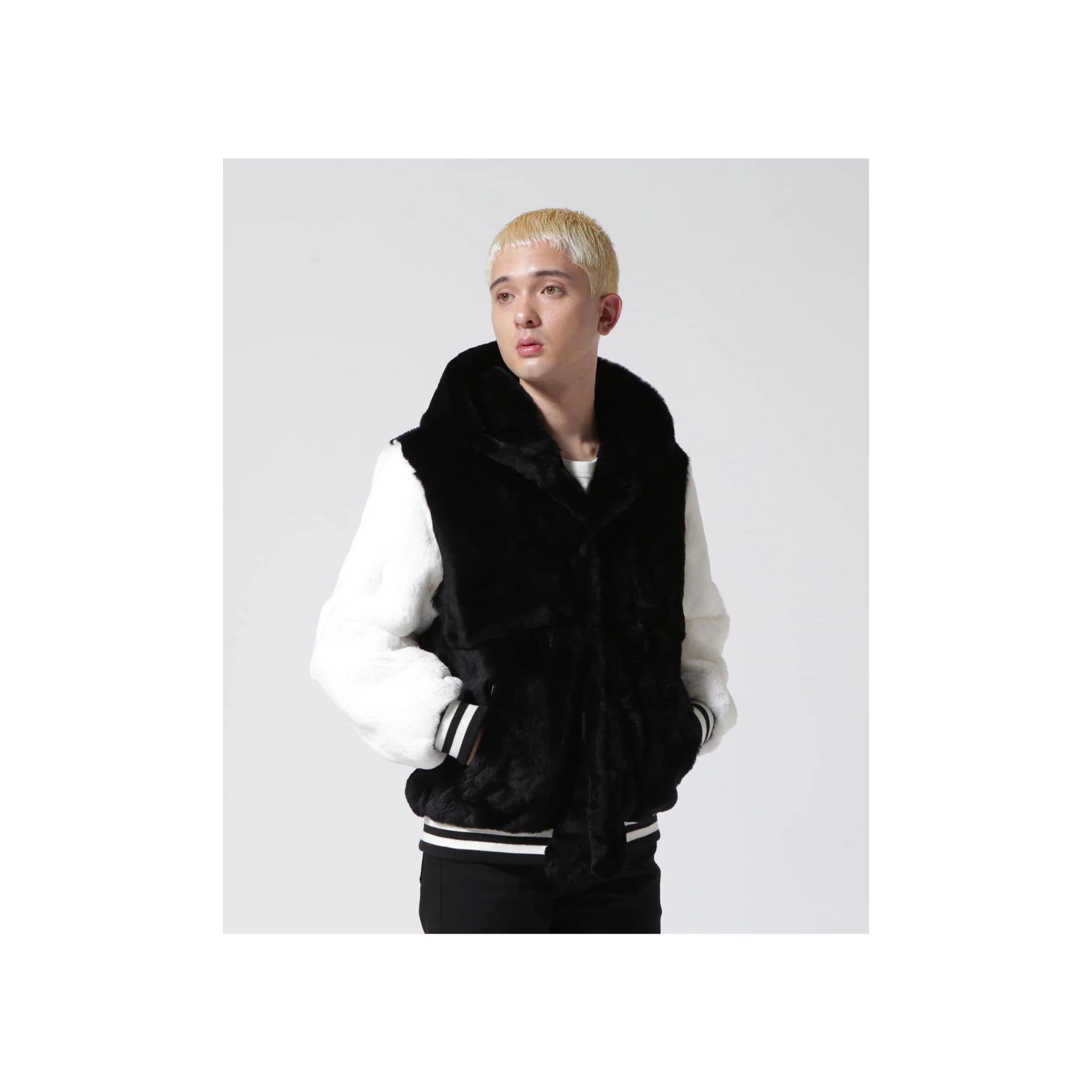 FR(13)NDS/フレンズ/ラビットスタジャンパーカー black L