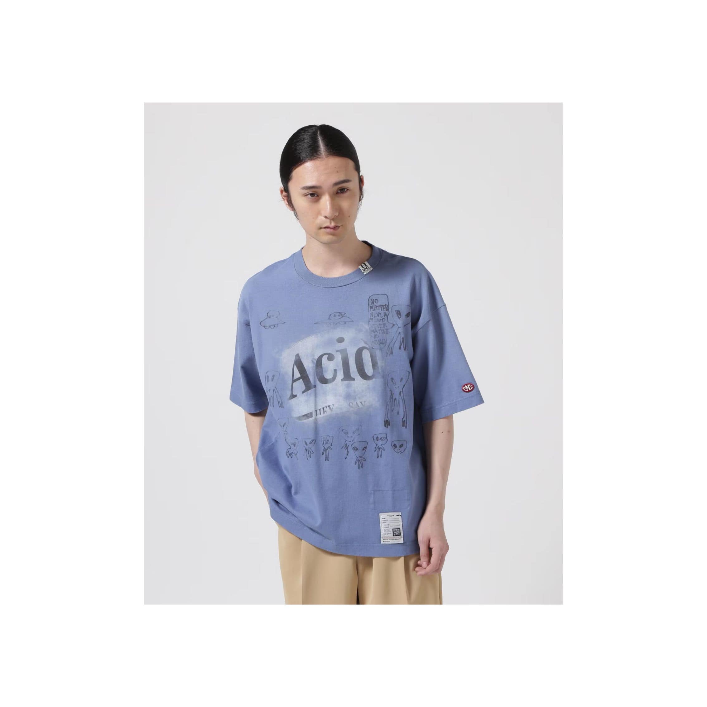 Maison MIHARAYASUHIRO/メゾン ミハラヤスヒロ/DISTRESSED ACID TEE blue 44