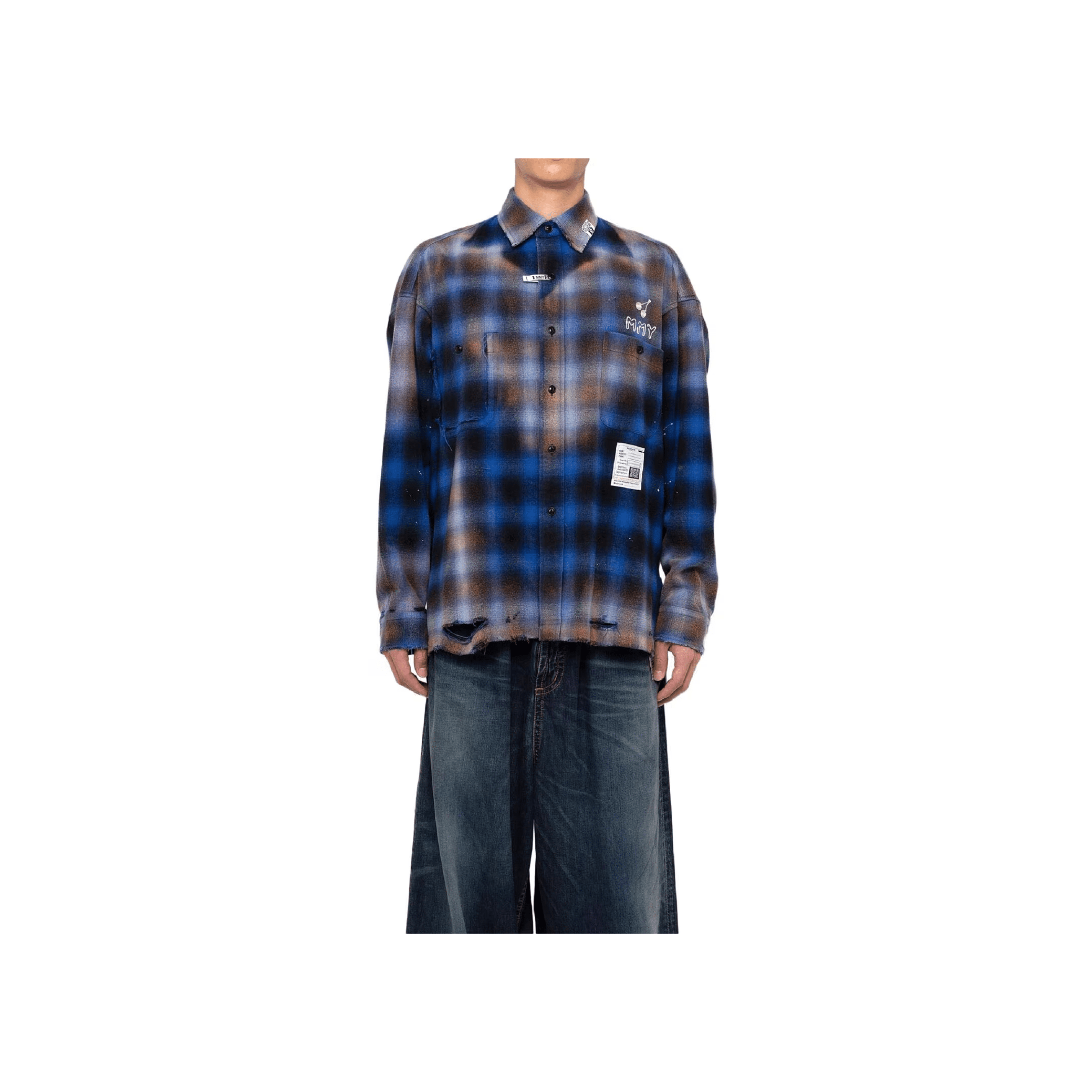 Maison MIHARAYASUHIRO/メゾン ミハラヤスヒロ/Vintage-like Check Shirt blue 50