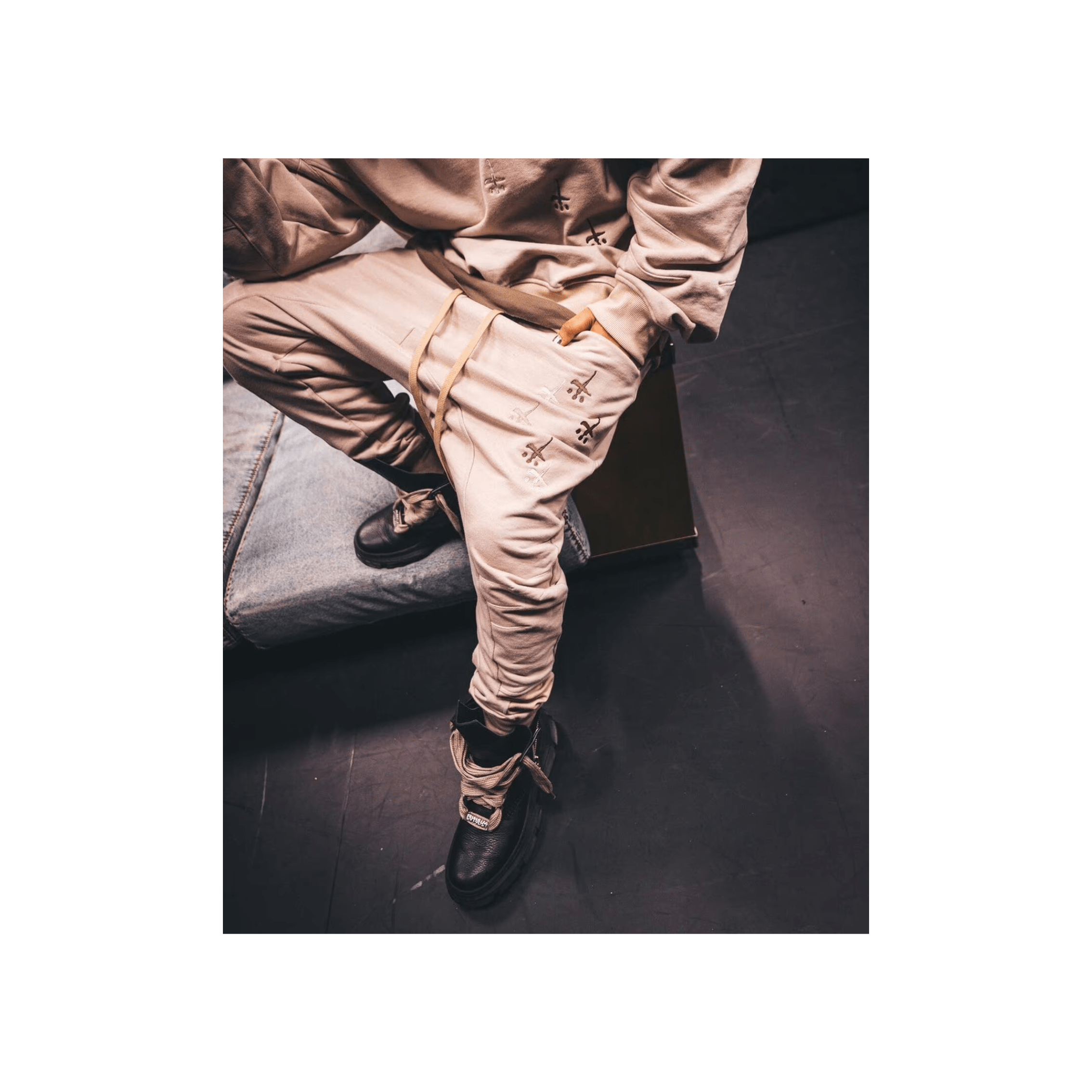 CTLS/シーティーエルエス/別注USUAL PANTS 刺繍クロス beige 0