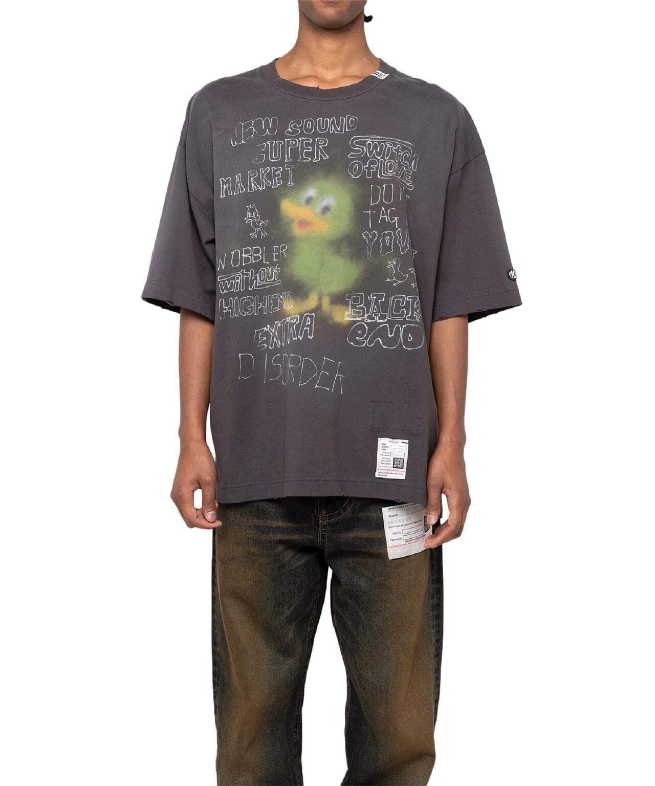 Maison MIHARAYASUHIRO/メゾン ミハラヤスヒロ/Distressed Tee black 44