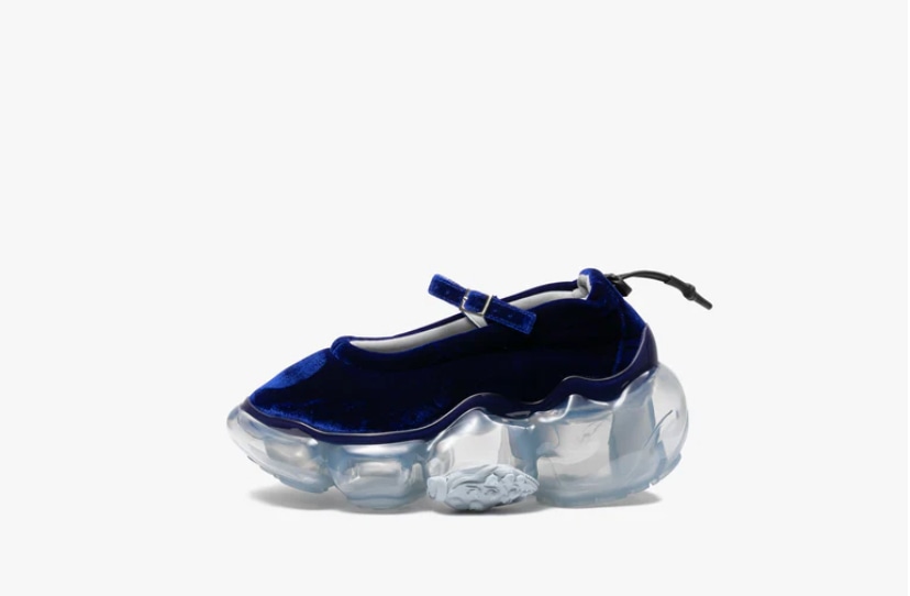 grounds/MOOPIE PUMPS/NAVY VELVET / ICEGRAY blue 39