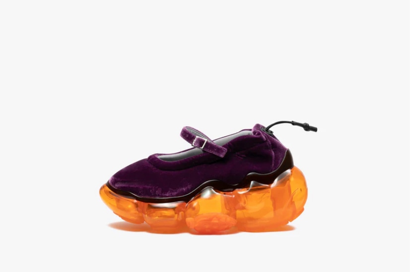 grounds/MOOPIE PUMPS/PURPLE VELVET / ORANGE orange 37