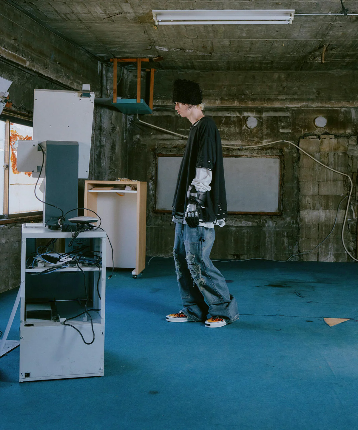 FR(13)NDS/フレンズ/DoubleKnee Pants blue L