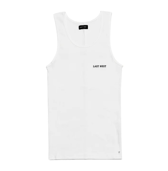 LAST NEST/Logo Emb Tank Top / White white L
