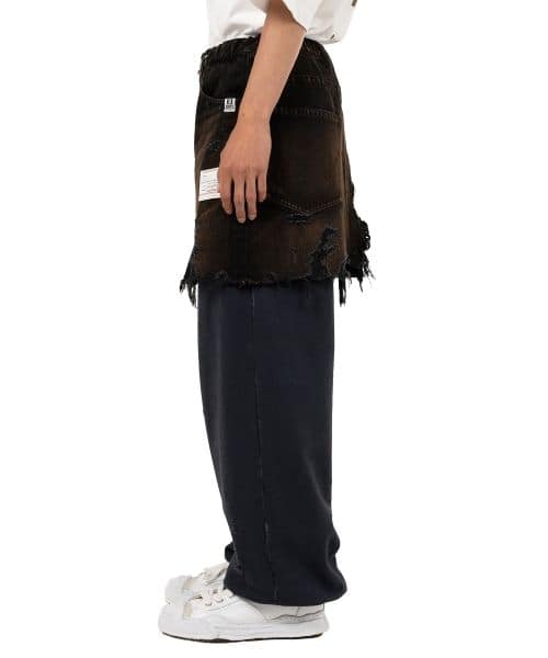 Maison MIHARA YASUHIRO/Waist Layered Denim Pants black 44