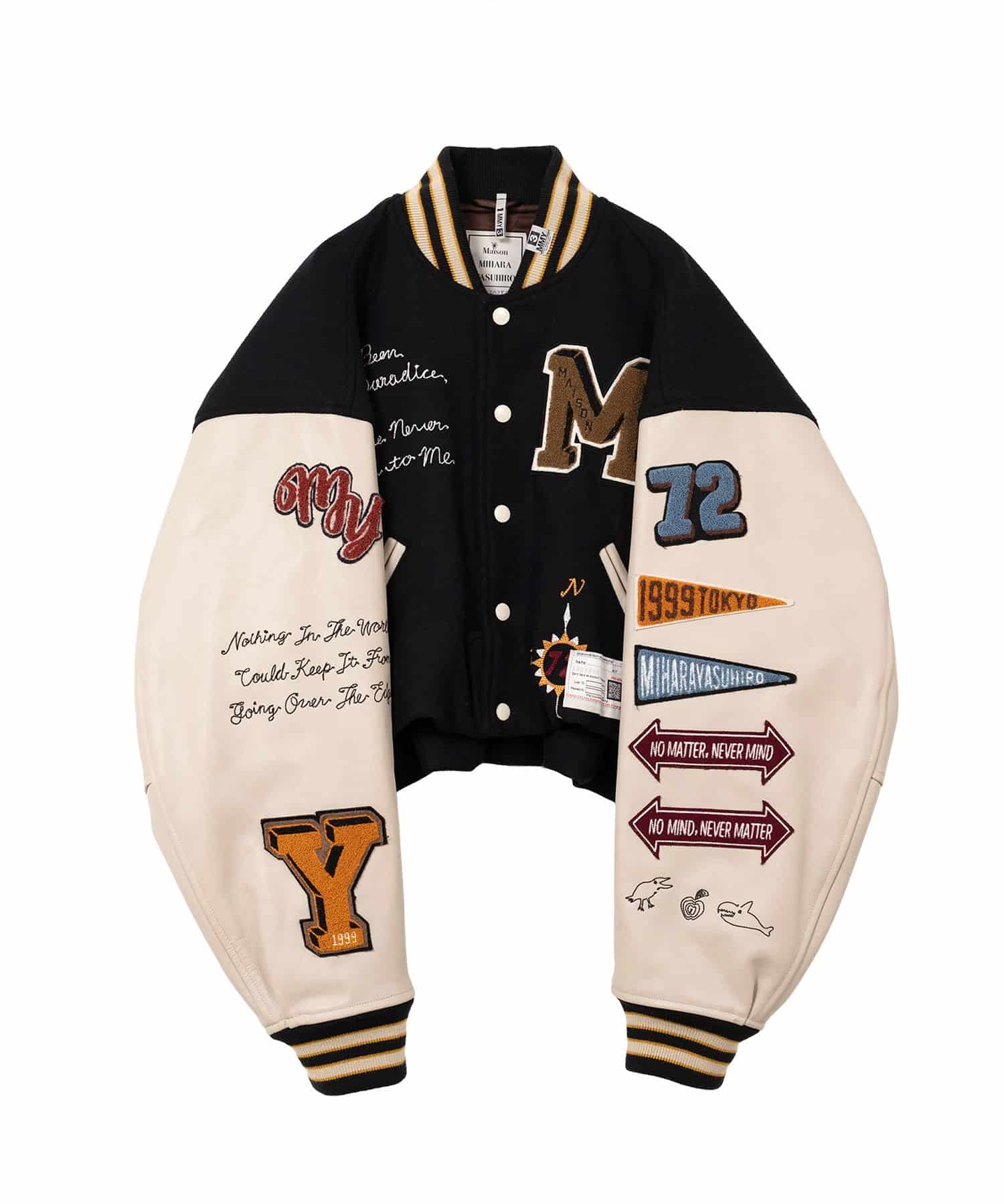 Maison MIHARA YASUHIRO/Roll-up Hem Stadium Jacket black 36