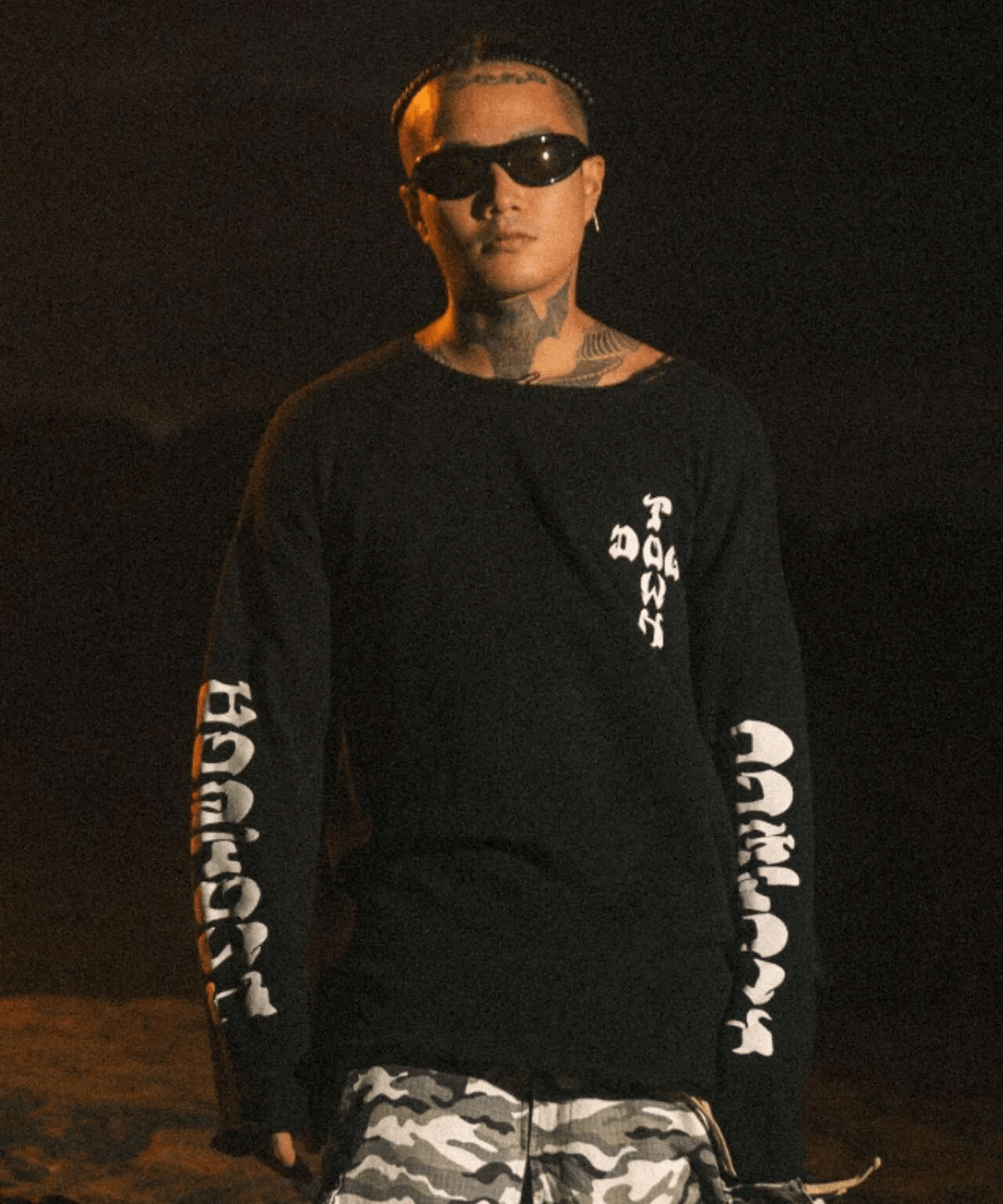 FR(13)NDS/フレンズ/DOGTOWN コラボニット black L