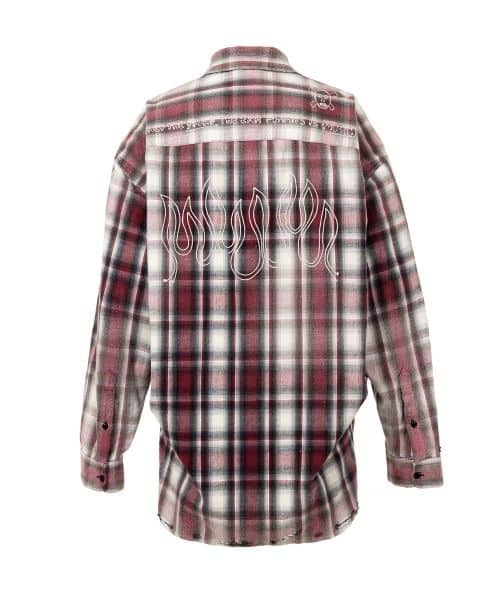 Maison MIHARA YASUHIRO/Vintage Like Check Shirt red 44