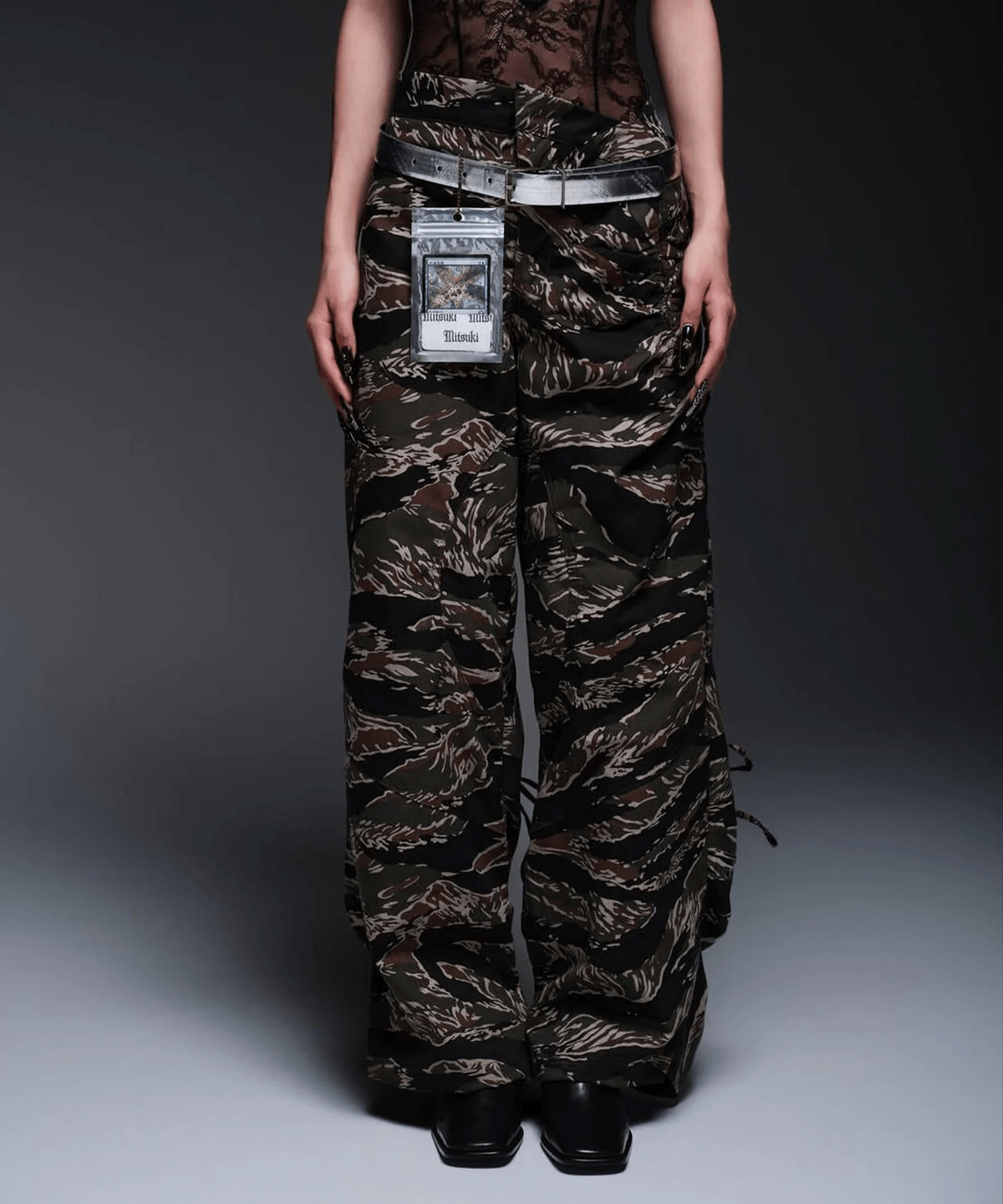 MITSUKI/ミツキ/WAIST V MILITARY PANTS CAMO  S