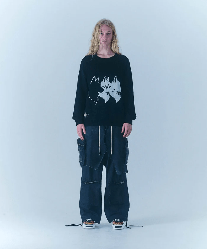 FR(13)NDS/フレンズ/Wolf M KNIT black L