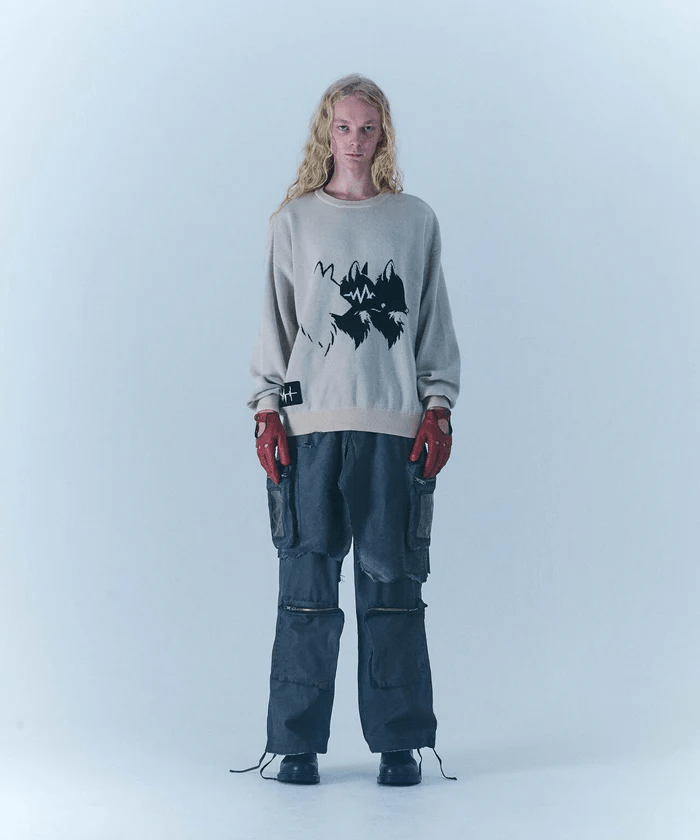 FR(13)NDS/フレンズ/Wolf M KNIT white L