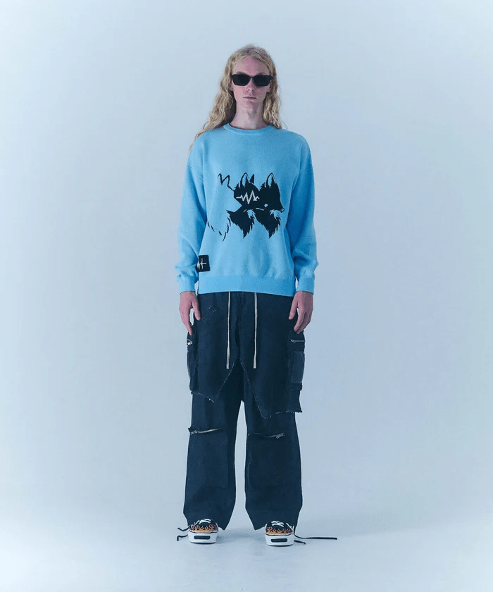 FR(13)NDS/フレンズ/Wolf M KNIT blue L