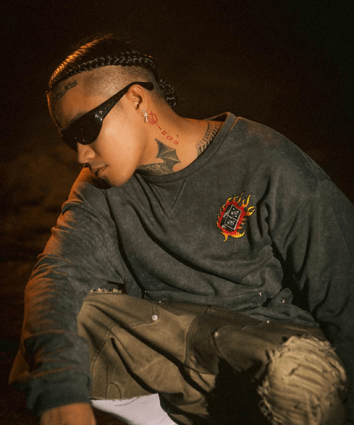 FR(13)NDS × Ed Hardy/フレンズ × エド・ハーディ/コラボスウェット gray L