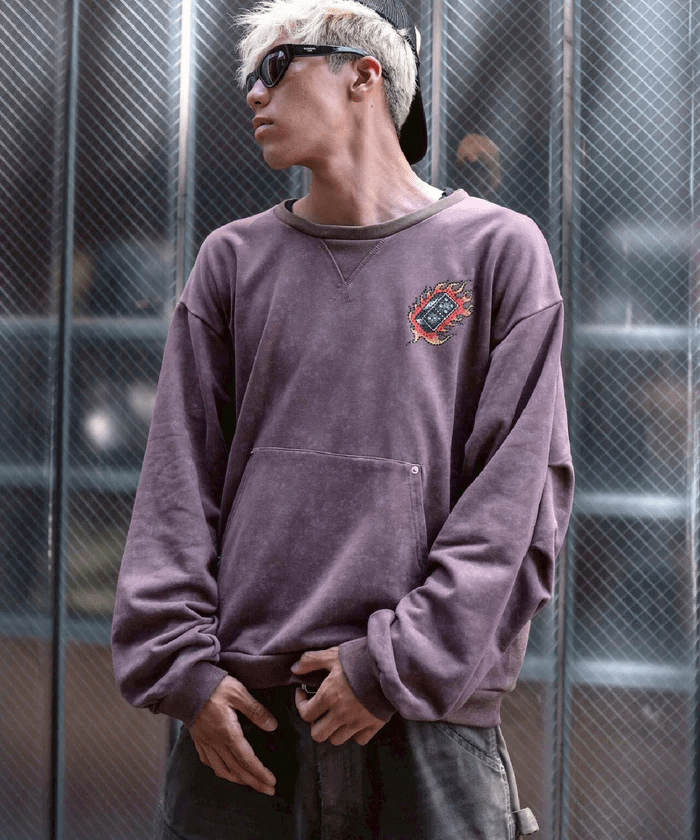 FR(13)NDS × Ed Hardy/フレンズ × エド・ハーディ/コラボスウェット brown L