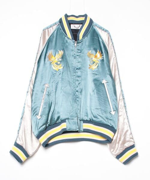 el conductorH/コンダクター/別注 Embroidered Sourvenir JKT blue 4