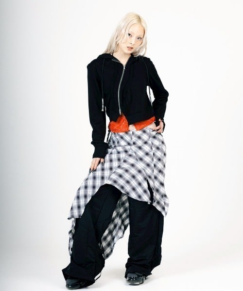 MITSUKI/ミツキ/WAVE ZIP PARKA black F