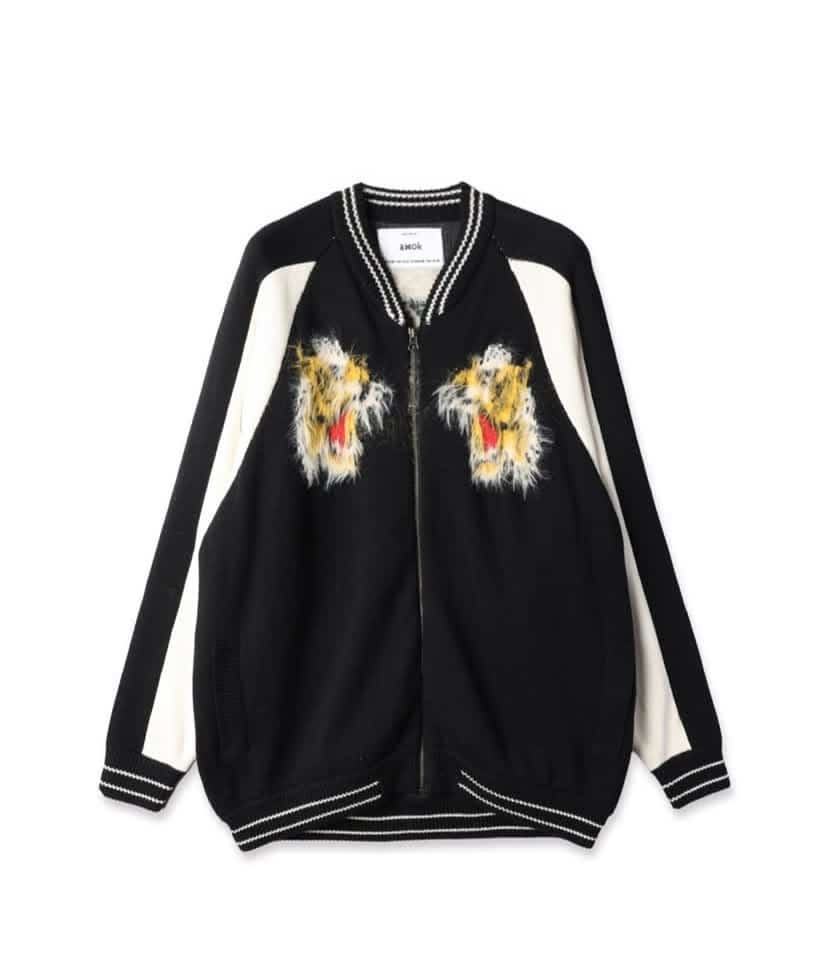 amok /アモク/SOUVENIOR KNIT JACKET black F