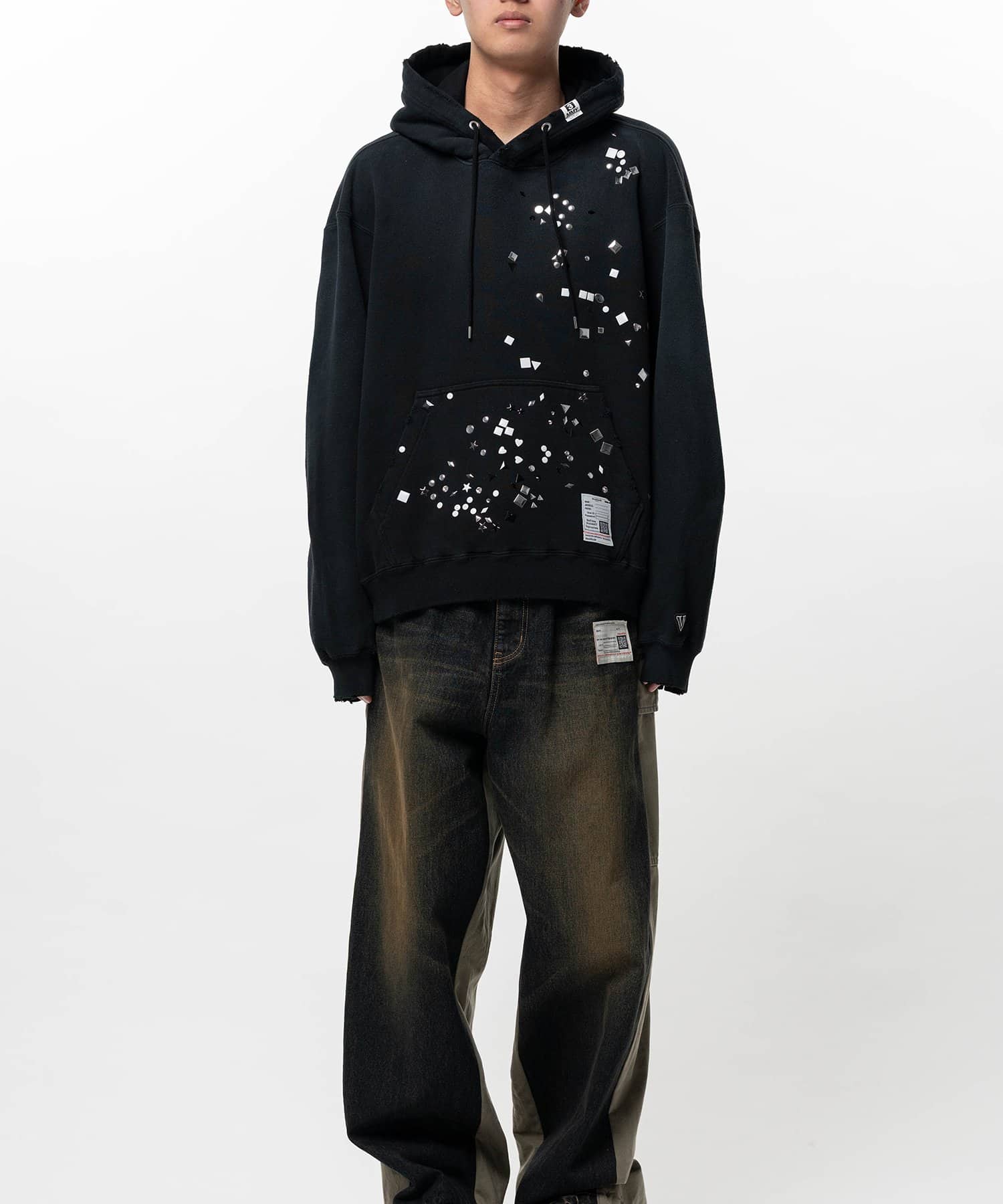 Maison MIHARA YASUHIRO/Embellished Hoodie black 44