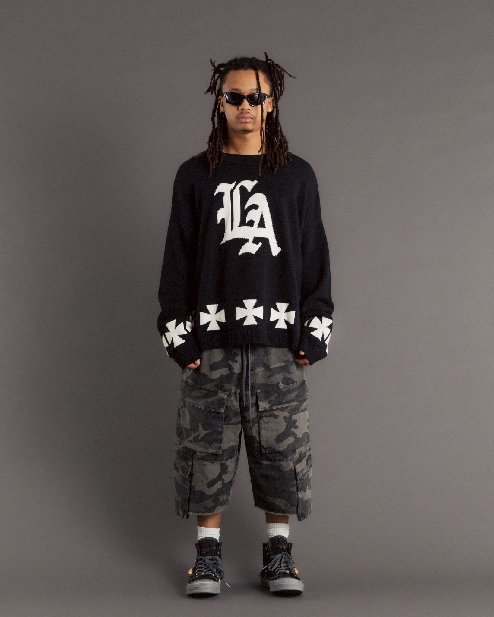 FR(13)NDS/フレンズ/LA KNIT black F