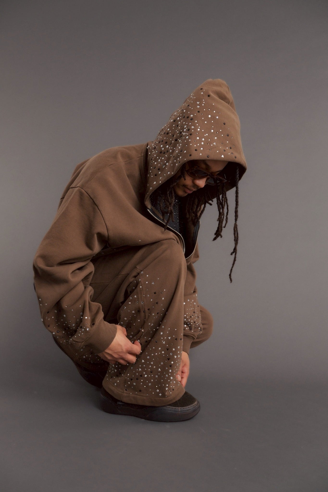 FR(13)NDS/フレンズ/Stone Sweat Pants brown M