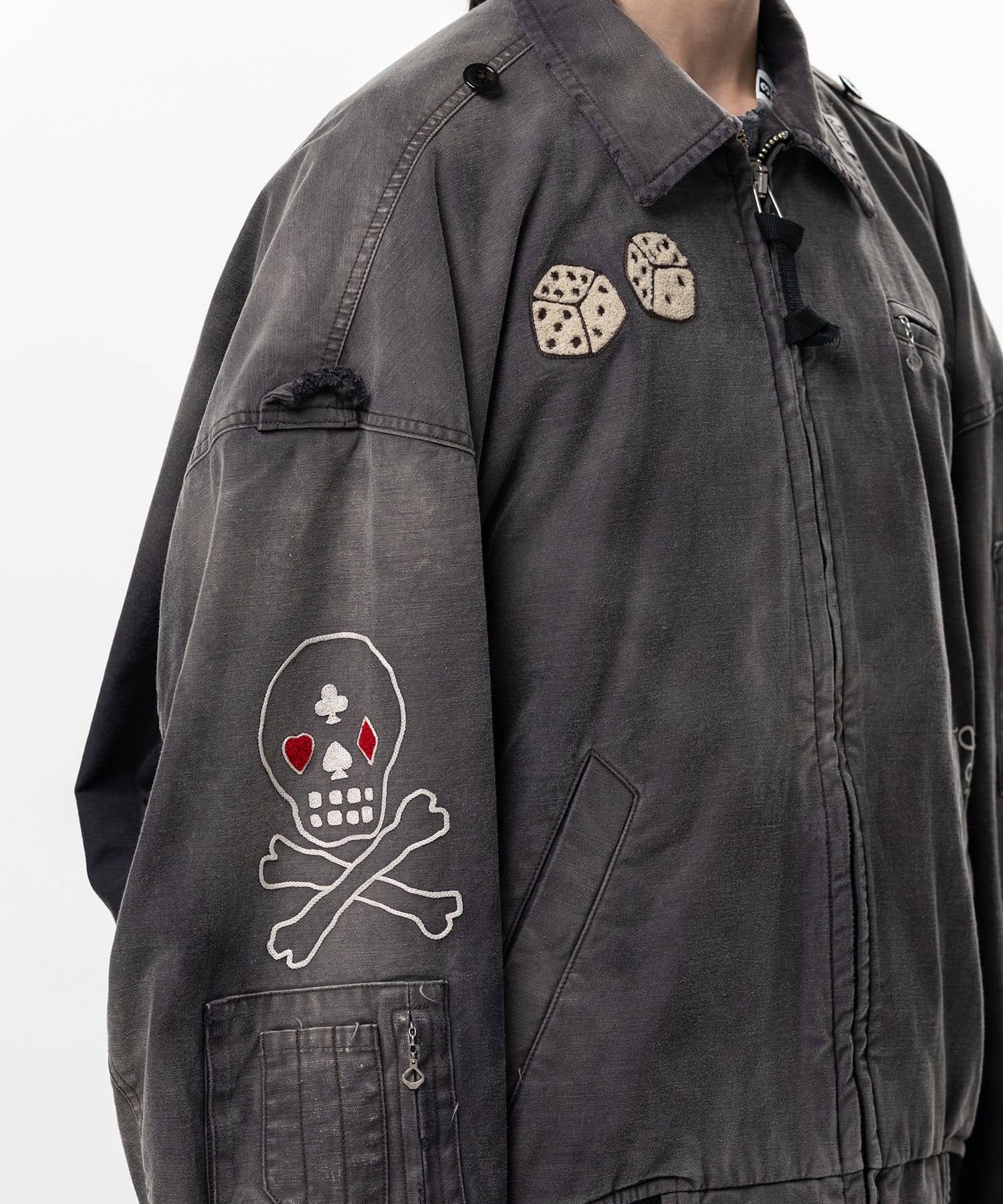 Maison MIHARA YASUHIRO/Sun Faded Like Military Jacket black 46